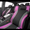 imageCAR PASS Line Rider Sporty Car Seat Covers Full Set with 4Pcs Waterproof Car Floor Mats Universal Fit Airbag Compatible Automotive Interior Covers for Sedans TrucksVansSUV Combo Set Black ampamp GrayBlack  Pink