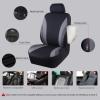 imageCAR PASS Line Rider Sporty Car Seat Covers Full Set with 4Pcs Waterproof Car Floor Mats Universal Fit Airbag Compatible Automotive Interior Covers for Sedans TrucksVansSUV Combo Set Black ampamp GrayBlack  Gray