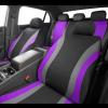 imageCAR PASS Line Rider Sporty Car Seat Covers Full Set with 4Pcs Waterproof Car Floor Mats Universal Fit Airbag Compatible Automotive Interior Covers for Sedans TrucksVansSUV Combo Set Black ampamp GrayBlack  Purple