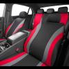 imageCAR PASS Line Rider Sporty Car Seat Covers Full Set with 4Pcs Waterproof Car Floor Mats Universal Fit Airbag Compatible Automotive Interior Covers for Sedans TrucksVansSUV Combo Set Black ampamp GrayBlack  Red