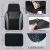 imageCAR PASS Line Rider Sporty Car Seat Covers Full Set with 4Pcs Waterproof Car Floor Mats Universal Fit Airbag Compatible Automotive Interior Covers for Sedans TrucksVansSUV Combo Set Black ampamp GrayBlack  Gray