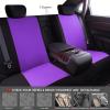 imageCAR PASS Line Rider Sporty Car Seat Covers Full Set with 4Pcs Waterproof Car Floor Mats Universal Fit Airbag Compatible Automotive Interior Covers for Sedans TrucksVansSUV Combo Set Black ampamp GrayBlack  Purple