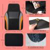 imageCAR PASS Line Rider Sporty Car Seat Covers Full Set with 4Pcs Waterproof Car Floor Mats Universal Fit Airbag Compatible Automotive Interior Covers for Sedans TrucksVansSUV Combo Set Black ampamp GrayBlack  Orange
