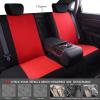 imageCAR PASS Line Rider Sporty Car Seat Covers Full Set with 4Pcs Waterproof Car Floor Mats Universal Fit Airbag Compatible Automotive Interior Covers for Sedans TrucksVansSUV Combo Set Black ampamp GrayBlack  Red