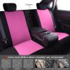 imageCAR PASS Line Rider Sporty Car Seat Covers Full Set with 4Pcs Waterproof Car Floor Mats Universal Fit Airbag Compatible Automotive Interior Covers for Sedans TrucksVansSUV Combo Set Black ampamp GrayBlack  Pink