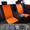 imageCAR PASS Line Rider Sporty Car Seat Covers Full Set with 4Pcs Waterproof Car Floor Mats Universal Fit Airbag Compatible Automotive Interior Covers for Sedans TrucksVansSUV Combo Set Black ampamp GrayBlack  Orange