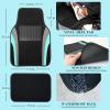 imageCAR PASS Line Rider Sporty Car Seat Covers Full Set with 4Pcs Waterproof Car Floor Mats Universal Fit Airbag Compatible Automotive Interior Covers for Sedans TrucksVansSUV Combo Set Black ampamp GrayBlack  Mint
