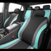 imageCAR PASS Line Rider Sporty Car Seat Covers Full Set with 4Pcs Waterproof Car Floor Mats Universal Fit Airbag Compatible Automotive Interior Covers for Sedans TrucksVansSUV Combo Set Black ampamp GrayBlack  Mint