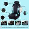 imageCAR PASS Line Rider Sporty Car Seat Covers Full Set with 4Pcs Waterproof Car Floor Mats Universal Fit Airbag Compatible Automotive Interior Covers for Sedans TrucksVansSUV Combo Set Black ampamp GrayBlack  Mint