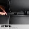 imageCAR PASS Nappa PU Leather Seat Covers Full Set Cushioned 3D Foam Leather seat Covers Waterproof LuxuryUniversal Fit for SUV Pickup Trucks Full Coverage Black and CharcoalBlack Charcoal
