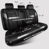 imageCAR PASS Nappa PU Leather Seat Covers Full Set Cushioned 3D Foam Leather seat Covers Waterproof LuxuryUniversal Fit for SUV Pickup Trucks Full Coverage Black and CharcoalBlack Charcoal