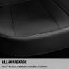 imageCAR PASS Nappa PU Leather Seat Covers Full Set Cushioned 3D Foam Leather seat Covers Waterproof LuxuryUniversal Fit for SUV Pickup Trucks Full Coverage Black and CharcoalBlack Charcoal