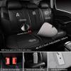 imageCAR PASS Nappa PU Leather Seat Covers Full Set Cushioned 3D Foam Leather seat Covers Waterproof LuxuryUniversal Fit for SUV Pickup Trucks Full Coverage Black and CharcoalBlack
