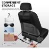 imageCAR PASS Oxford Bling Diamond Car Seat Covers Full Set Interior Sets Waterproof Shining Glitter Sparkly Crystal Universal Armrest Fit 95 Automotive Truck SUV Cute Women Girl Black Silver RhinestoneBlue Diamond