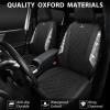 imageCAR PASS Oxford Bling Diamond Car Seat Covers Full Set Interior Sets Waterproof Shining Glitter Sparkly Crystal Universal Armrest Fit 95 Automotive Truck SUV Cute Women Girl Black Silver RhinestoneSilver Diamond