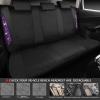 imageCAR PASS Oxford Bling Diamond Car Seat Covers Full Set Interior Sets Waterproof Shining Glitter Sparkly Crystal Universal Armrest Fit 95 Automotive Truck SUV Cute Women Girl Black Silver RhinestonePurple
