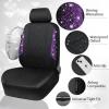 imageCAR PASS Oxford Bling Diamond Car Seat Covers Full Set Interior Sets Waterproof Shining Glitter Sparkly Crystal Universal Armrest Fit 95 Automotive Truck SUV Cute Women Girl Black Silver RhinestonePurple