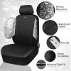 imageCAR PASS Oxford Bling Diamond Car Seat Covers Full Set Interior Sets Waterproof Shining Glitter Sparkly Crystal Universal Armrest Fit 95 Automotive Truck SUV Cute Women Girl Black Silver RhinestoneSilver Diamond
