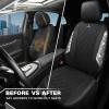 imageCAR PASS Oxford Bling Diamond Car Seat Covers Full Set Interior Sets Waterproof Shining Glitter Sparkly Crystal Universal Armrest Fit 95 Automotive Truck SUV Cute Women Girl Black Silver RhinestoneSilver Diamond