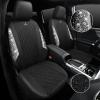 imageCAR PASS Oxford Bling Diamond Car Seat Covers Full Set Interior Sets Waterproof Shining Glitter Sparkly Crystal Universal Armrest Fit 95 Automotive Truck SUV Cute Women Girl Black Silver RhinestoneSilver Rhinestone