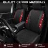 imageCAR PASS Oxford Bling Diamond Car Seat Covers Full Set Interior Sets Waterproof Shining Glitter Sparkly Crystal Universal Armrest Fit 95 Automotive Truck SUV Cute Women Girl Black Silver RhinestoneRed Diamond