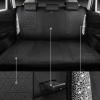 imageCAR PASS Oxford Bling Diamond Car Seat Covers Full Set Interior Sets Waterproof Shining Glitter Sparkly Crystal Universal Armrest Fit 95 Automotive Truck SUV Cute Women Girl Black Silver RhinestoneSilver Rhinestone