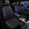 imageCAR PASS Oxford Bling Diamond Car Seat Covers Full Set Interior Sets Waterproof Shining Glitter Sparkly Crystal Universal Armrest Fit 95 Automotive Truck SUV Cute Women Girl Black Silver RhinestoneBule Rhinestone