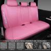 imageCAR PASS Oxford Bling Diamond Car Seat Covers Full Set Interior Sets Waterproof Shining Glitter Sparkly Crystal Universal Armrest Fit 95 Automotive Truck SUV Cute Women Girl Black Silver RhinestonePink Rhinestone