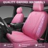 imageCAR PASS Oxford Bling Diamond Car Seat Covers Full Set Interior Sets Waterproof Shining Glitter Sparkly Crystal Universal Armrest Fit 95 Automotive Truck SUV Cute Women Girl Black Silver RhinestonePink Rhinestone