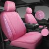 imageCAR PASS Oxford Bling Diamond Car Seat Covers Full Set Interior Sets Waterproof Shining Glitter Sparkly Crystal Universal Armrest Fit 95 Automotive Truck SUV Cute Women Girl Black Silver RhinestonePink Rhinestone