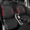 imageCAR PASS Oxford Bling Diamond Car Seat Covers Full Set Interior Sets Waterproof Shining Glitter Sparkly Crystal Universal Armrest Fit 95 Automotive Truck SUV Cute Women Girl Black Silver RhinestoneRed Diamond