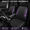 imageCAR PASS Oxford Bling Diamond Car Seat Covers Full Set Interior Sets Waterproof Shining Glitter Sparkly Crystal Universal Armrest Fit 95 Automotive Truck SUV Cute Women Girl Black Silver RhinestonePurple