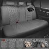 imageCAR PASS Piping Luxury Faux PU Leather Two Front Car Seat Covers Waterproof Anti Slip Seat Covers Compatible with Front Seat ArmrestsUniversal Fit for SuvsVansTrucks Airbag CompatibleAll BlackPure Gray