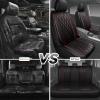 imageCAR PASS Piping Luxury Faux PU Leather Two Front Car Seat Covers Waterproof Anti Slip Seat Covers Compatible with Front Seat ArmrestsUniversal Fit for SuvsVansTrucks Airbag CompatibleAll BlackBlackRed