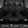 imageCAR PASS Piping Luxury Faux PU Leather Two Front Car Seat Covers Waterproof Anti Slip Seat Covers Compatible with Front Seat ArmrestsUniversal Fit for SuvsVansTrucks Airbag CompatibleAll BlackBlack