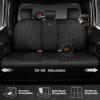 imageCAR PASS Piping Luxury Faux PU Leather Two Front Car Seat Covers Waterproof Anti Slip Seat Covers Compatible with Front Seat ArmrestsUniversal Fit for SuvsVansTrucks Airbag CompatibleAll BlackBlack