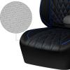 imageCAR PASS Piping Luxury Faux PU Leather Two Front Car Seat Covers Waterproof Anti Slip Seat Covers Compatible with Front Seat ArmrestsUniversal Fit for SuvsVansTrucks Airbag CompatibleAll BlackBlack and Blue