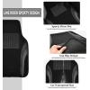 imageCAR PASS Premium Carbon Fiber Leather Car Seat Covers Full Set and Waterproof Car Floor MatsAirbag CompatibleAutomotive Interior Covers for SedansTrucksVansSUV with Car Carpet MatsBlackBlack