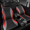 imageCAR PASS Premium Carbon Fiber Leather Car Seat Covers Full Set and Waterproof Car Floor MatsAirbag CompatibleAutomotive Interior Covers for SedansTrucksVansSUV with Car Carpet MatsBlackBlack and Red