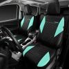imageCAR PASS Quilting Leather Seat Cover Two Front Seats Only Universal Fit Automotive Front Seat Covers Waterproof Deluxe PU Premium Vinyl Luxury for Cars Sedan Van SUV Airbag Compatible 2 PiecesBlackMint