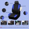 imageCAR PASS Quilting Leather Seat Cover Two Front Seats Only Universal Fit Automotive Front Seat Covers Waterproof Deluxe PU Premium Vinyl Luxury for Cars Sedan Van SUV Airbag Compatible 2 PiecesBlackBlue