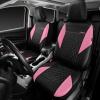 imageCAR PASS Quilting Leather Seat Cover Two Front Seats Only Universal Fit Automotive Front Seat Covers Waterproof Deluxe PU Premium Vinyl Luxury for Cars Sedan Van SUV Airbag Compatible 2 PiecesBlackPink