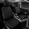 imageCAR PASS Quilting Leather Seat Cover Two Front Seats Only Universal Fit Automotive Front Seat Covers Waterproof Deluxe PU Premium Vinyl Luxury for Cars Sedan Van SUV Airbag Compatible 2 PiecesBlackBlack