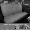 imageCAR PASS Quilting Leather Seat Cover Two Front Seats Only Universal Fit Automotive Front Seat Covers Waterproof Deluxe PU Premium Vinyl Luxury for Cars Sedan Van SUV Airbag Compatible 2 PiecesBlackPure Gray