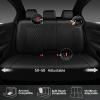 imageCAR PASS Quilting Leather Seat Cover Two Front Seats Only Universal Fit Automotive Front Seat Covers Waterproof Deluxe PU Premium Vinyl Luxury for Cars Sedan Van SUV Airbag Compatible 2 PiecesBlackAll Black