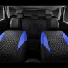 imageCAR PASS Quilting Leather Seat Cover Two Front Seats Only Universal Fit Automotive Front Seat Covers Waterproof Deluxe PU Premium Vinyl Luxury for Cars Sedan Van SUV Airbag Compatible 2 PiecesBlackBlue