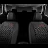 imageCAR PASS Quilting Leather Seat Cover Two Front Seats Only Universal Fit Automotive Front Seat Covers Waterproof Deluxe PU Premium Vinyl Luxury for Cars Sedan Van SUV Airbag Compatible 2 PiecesBlackBlack