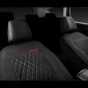 imageCAR PASS Quilting Leather Seat Cover Two Front Seats Only Universal Fit Automotive Front Seat Covers Waterproof Deluxe PU Premium Vinyl Luxury for Cars Sedan Van SUV Airbag Compatible 2 PiecesBlackBlack