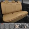 imageCAR PASS Quilting Leather Seat Cover Two Front Seats Only Universal Fit Automotive Front Seat Covers Waterproof Deluxe PU Premium Vinyl Luxury for Cars Sedan Van SUV Airbag Compatible 2 PiecesBlackPure Beige