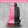 imageCAR PASS Quilting Leather Seat Cover Two Front Seats Only Universal Fit Automotive Front Seat Covers Waterproof Deluxe PU Premium Vinyl Luxury for Cars Sedan Van SUV Airbag Compatible 2 PiecesBlackPink Leopard